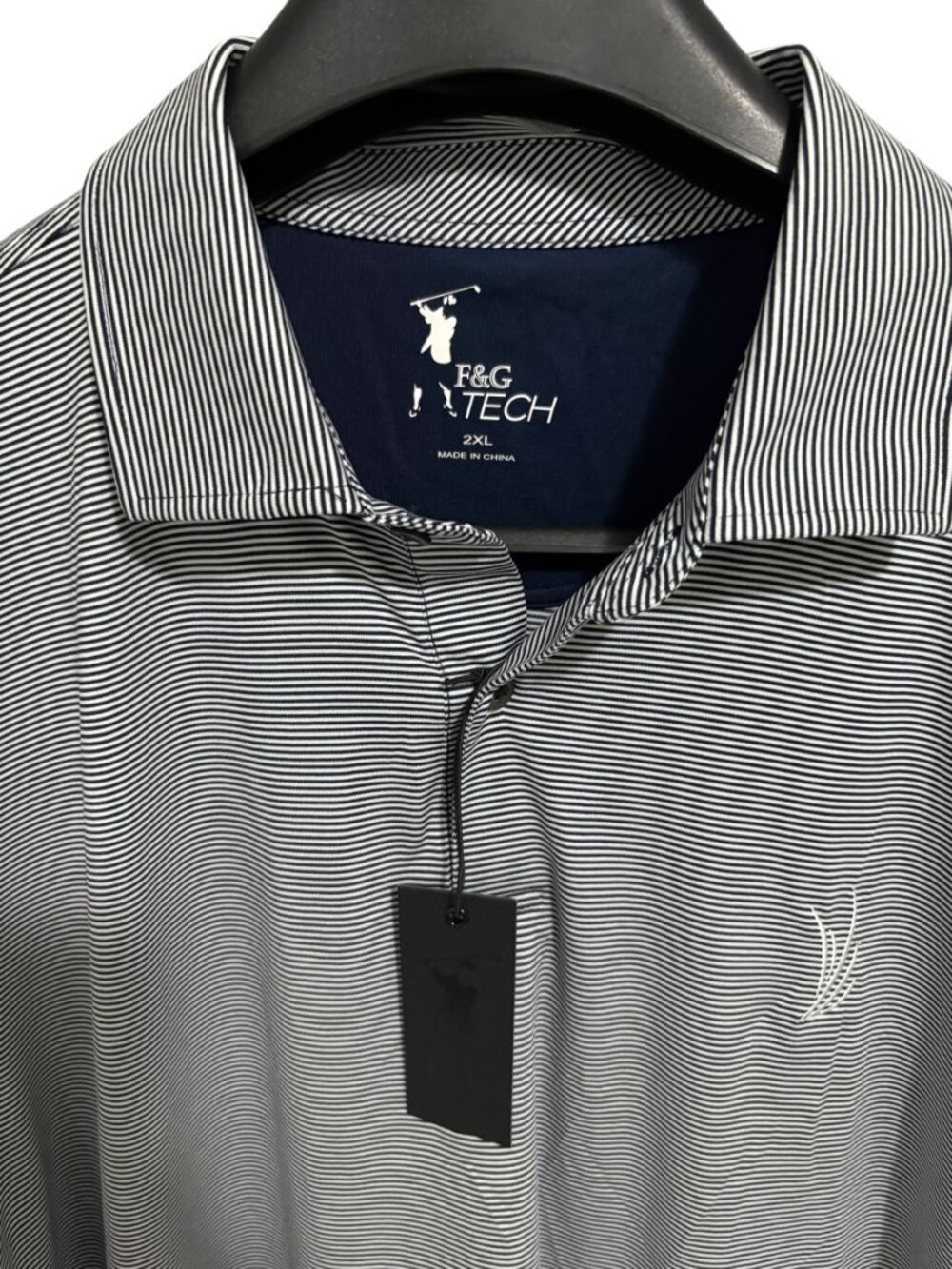 F&G Tech Polo Shirt Mens 2XL Performance Stretch Golf Logo NWT - Picture 5 of 8